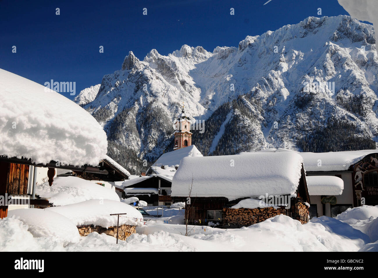 Karwendelgebirge, Mittenwald, Bayern, Deutschland Banque D'Images