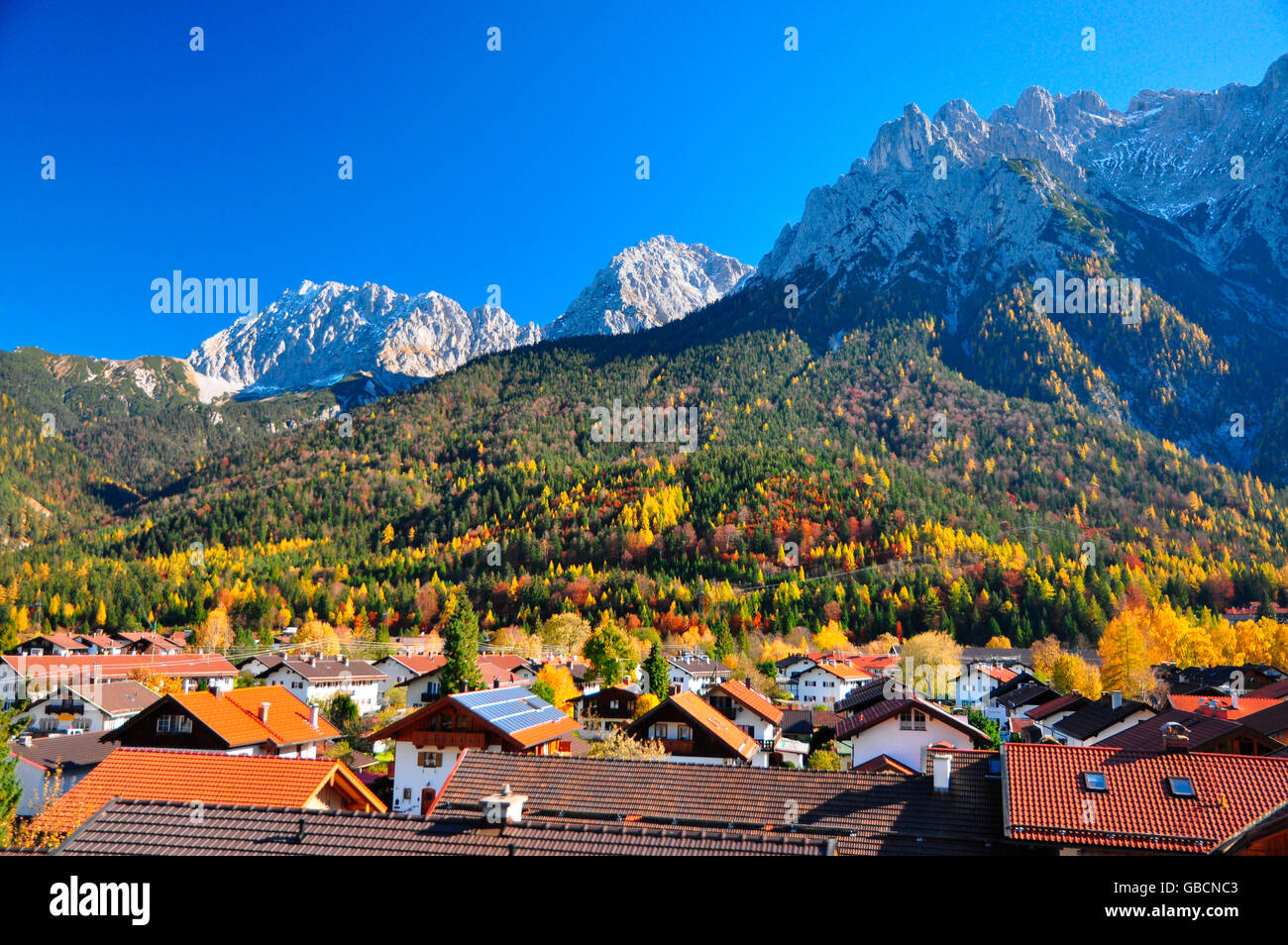 Karwendelgebirge, Mittenwald, Bayern, Deutschland Banque D'Images