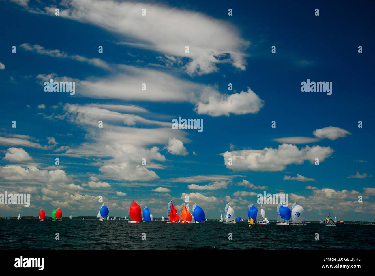 Ostsee, Segelboote, Régate, Ostholstein, Spinnaker Banque D'Images