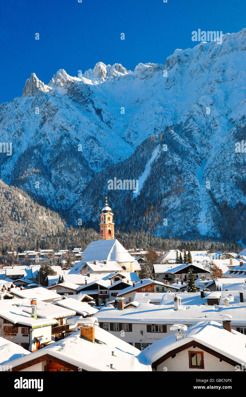 Karwendel, Mittenwald, Wettersteinspitze, Bayern, Deutschland Banque D'Images
