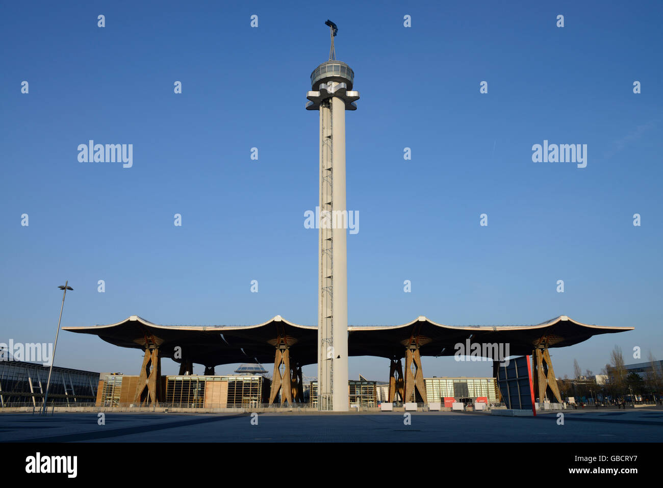 Hermesturm, Hermes tower, juste, Hanovre, Basse-Saxe, Allemagne Banque D'Images