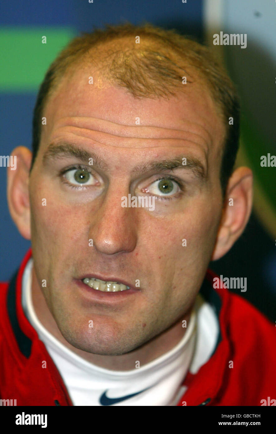 Rugby Union - le championnat RBS six Nations - lancement.Le capitaine d'Angleterre Lawrence Dallaglio parle du prochain tournoi des 6 nations Banque D'Images
