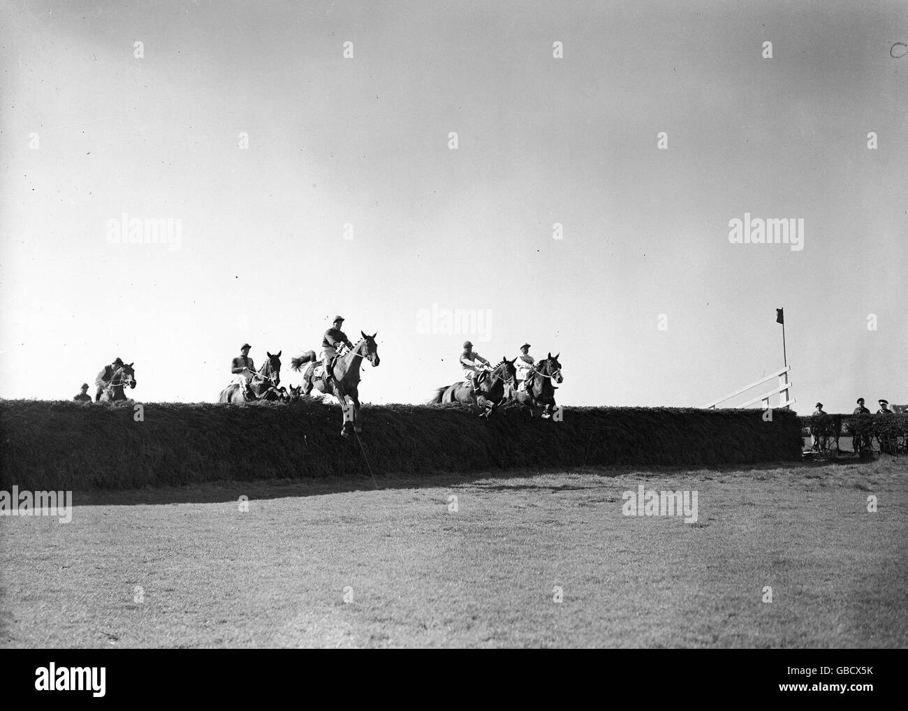 Les courses de chevaux - le Grand National - 1946 - Aintree Banque D'Images