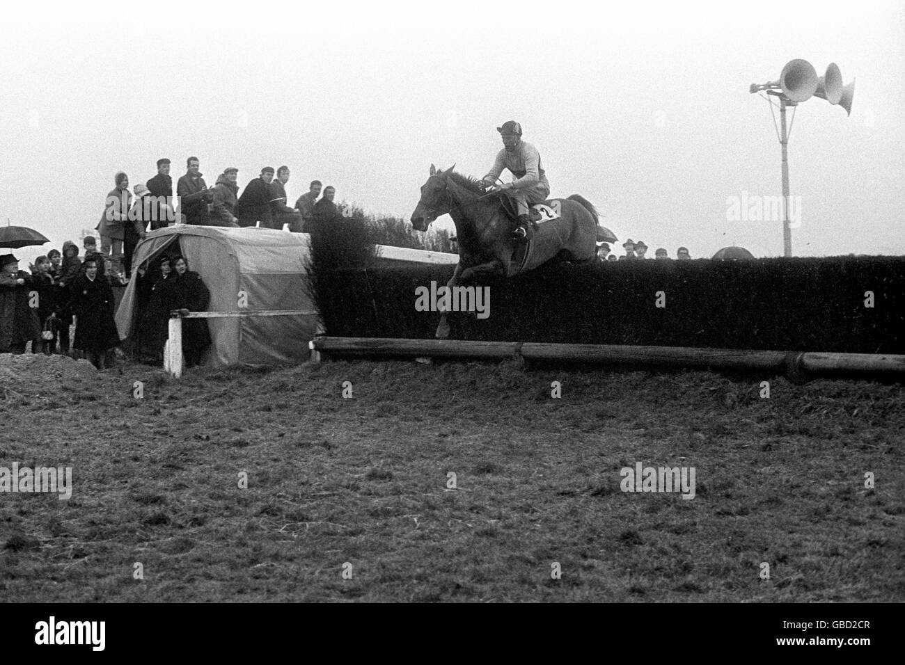 Les courses de chevaux - George VI steeple - Kempton Park Banque D'Images