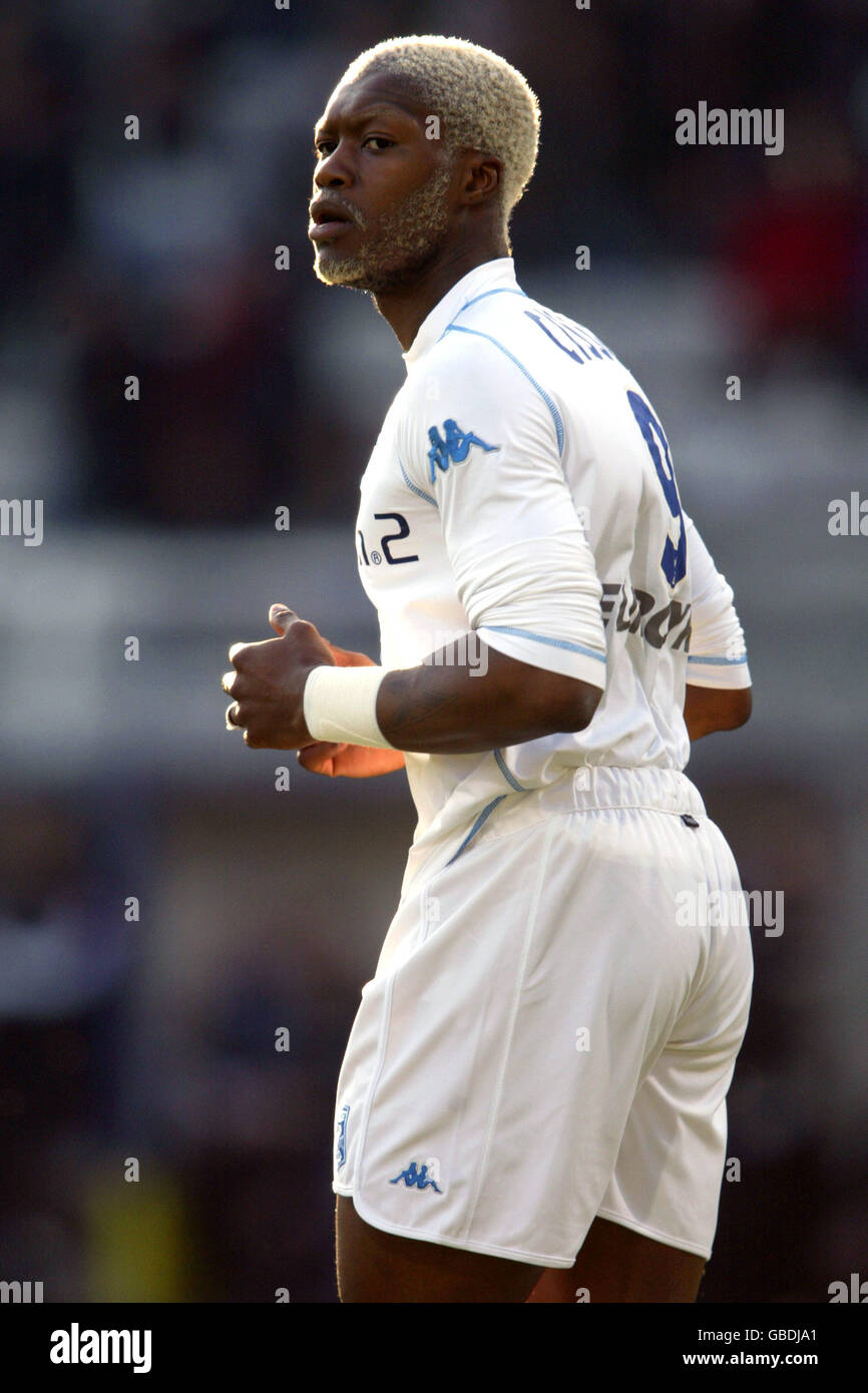 Football - Division Premier française - Auxerre / Toulouse. Djibril Cisse, Auxerre Banque D'Images