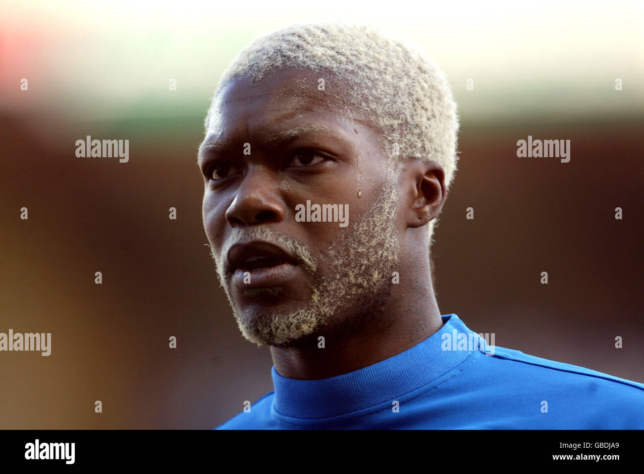 Football - Division Premier française - Auxerre / Toulouse. Djibril Cisse, Auxerre Banque D'Images