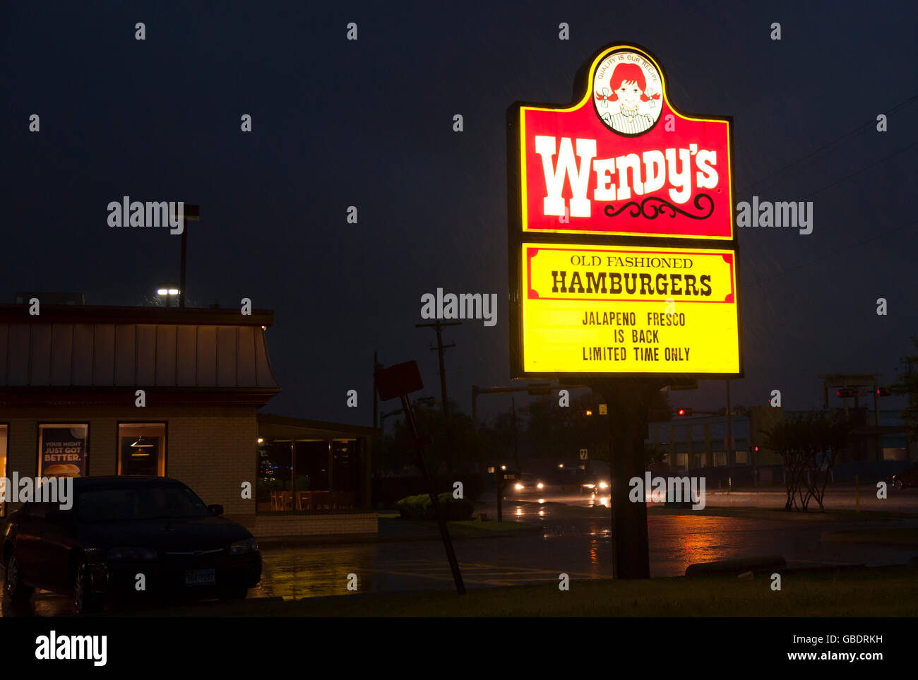 Wendy's Restaurant en France Banque D'Images