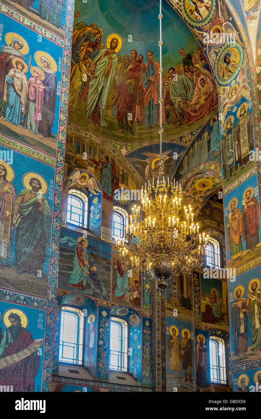 Le sang versé de l'église St Petersburg Russia Banque D'Images