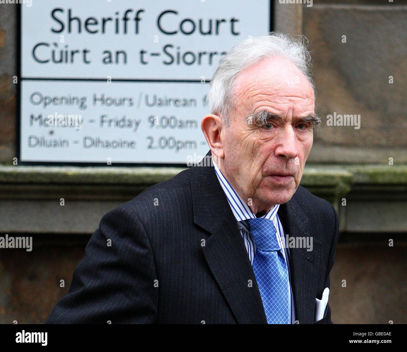 Ian Hamilton, 83 ans, quitte Oban Sheriff court, Argyll et Bute. Banque D'Images