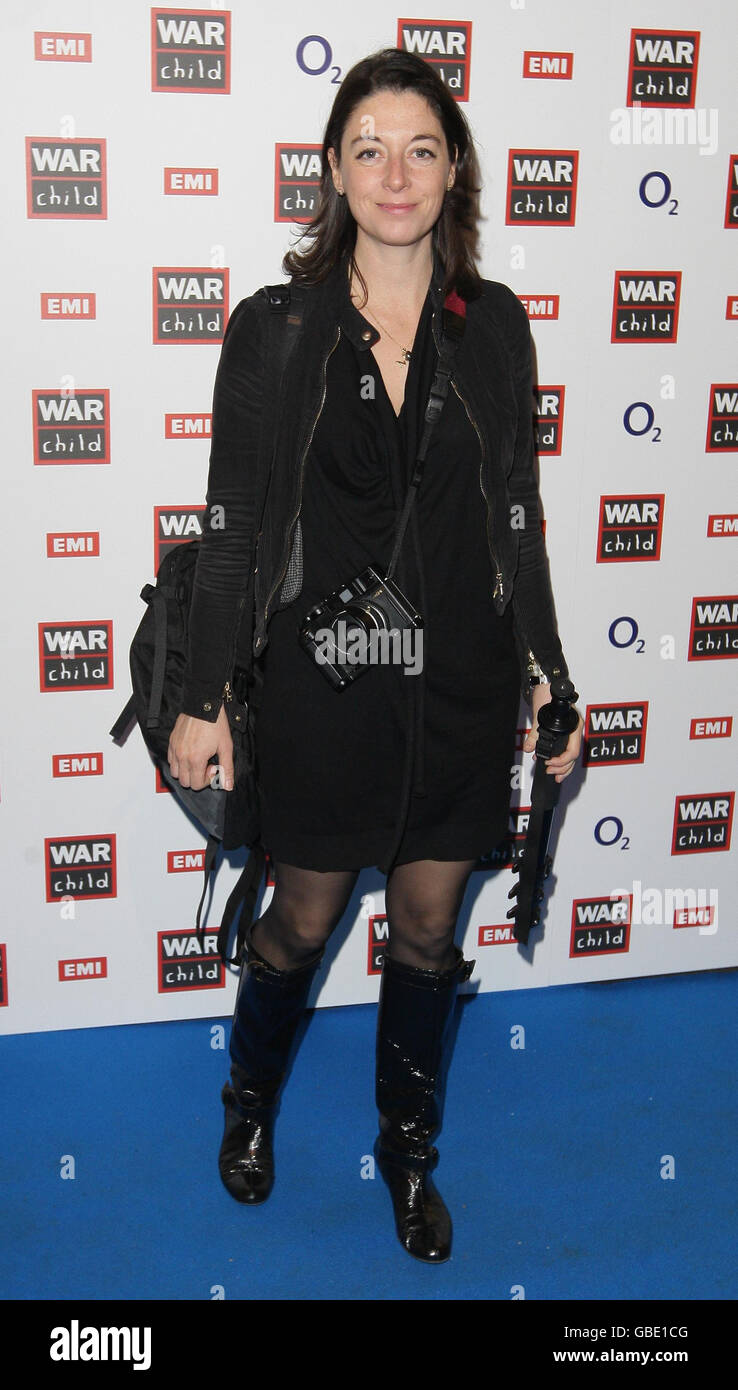 Mary McCartney arrive à l'O2 Shepherds Bush Empire, pour un concert des groupes Coldplay et The Killers en aide à l'organisme de bienfaisance Warchild. Banque D'Images