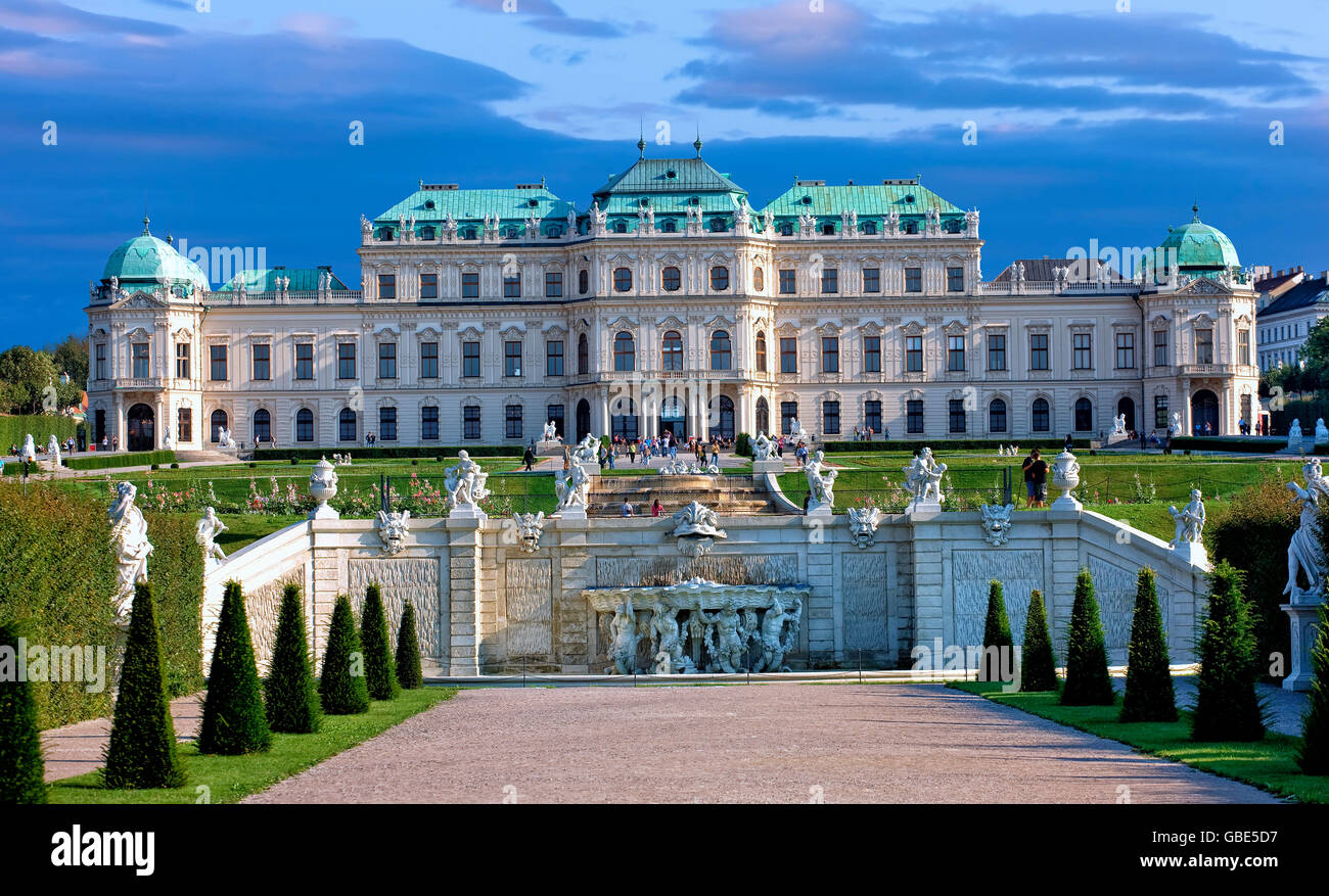 Le palais du Belvédère à Vienne Banque D'Images