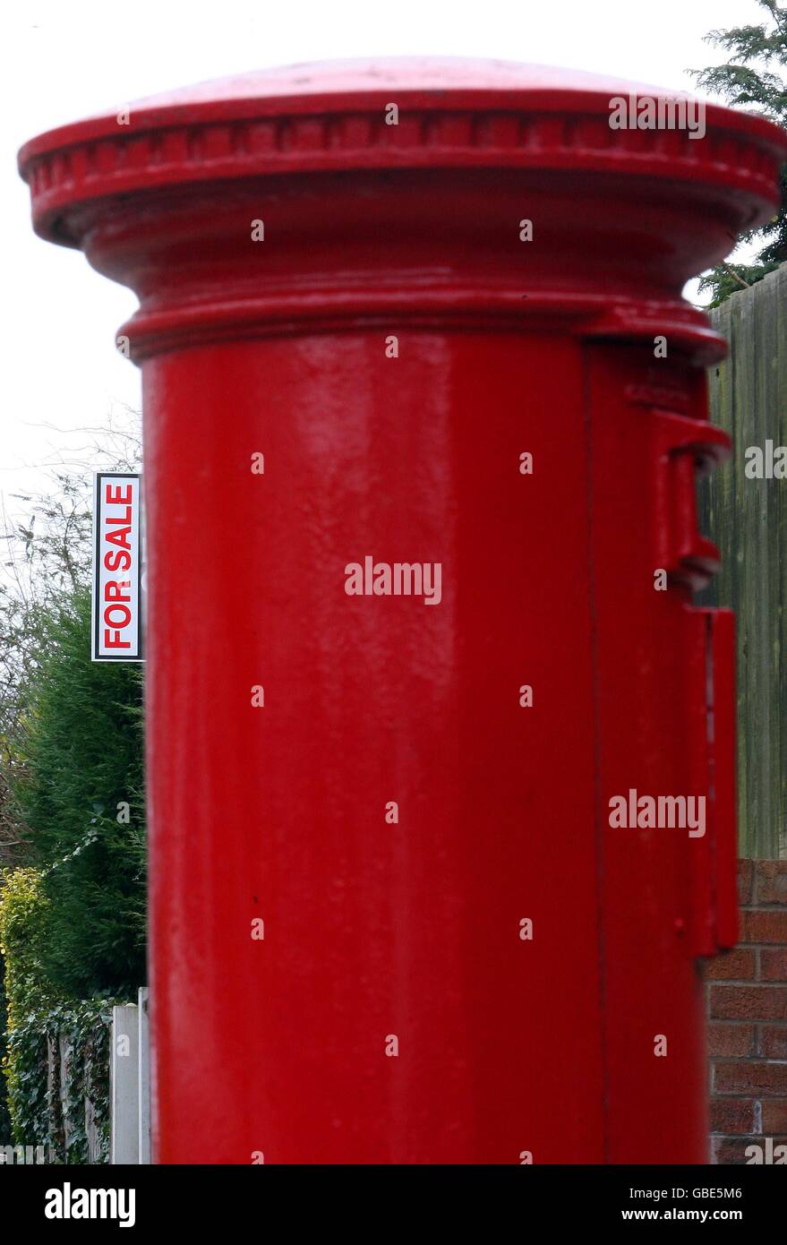Une boîte postale (également appelée boîte pilier) à Liverpool. Banque D'Images