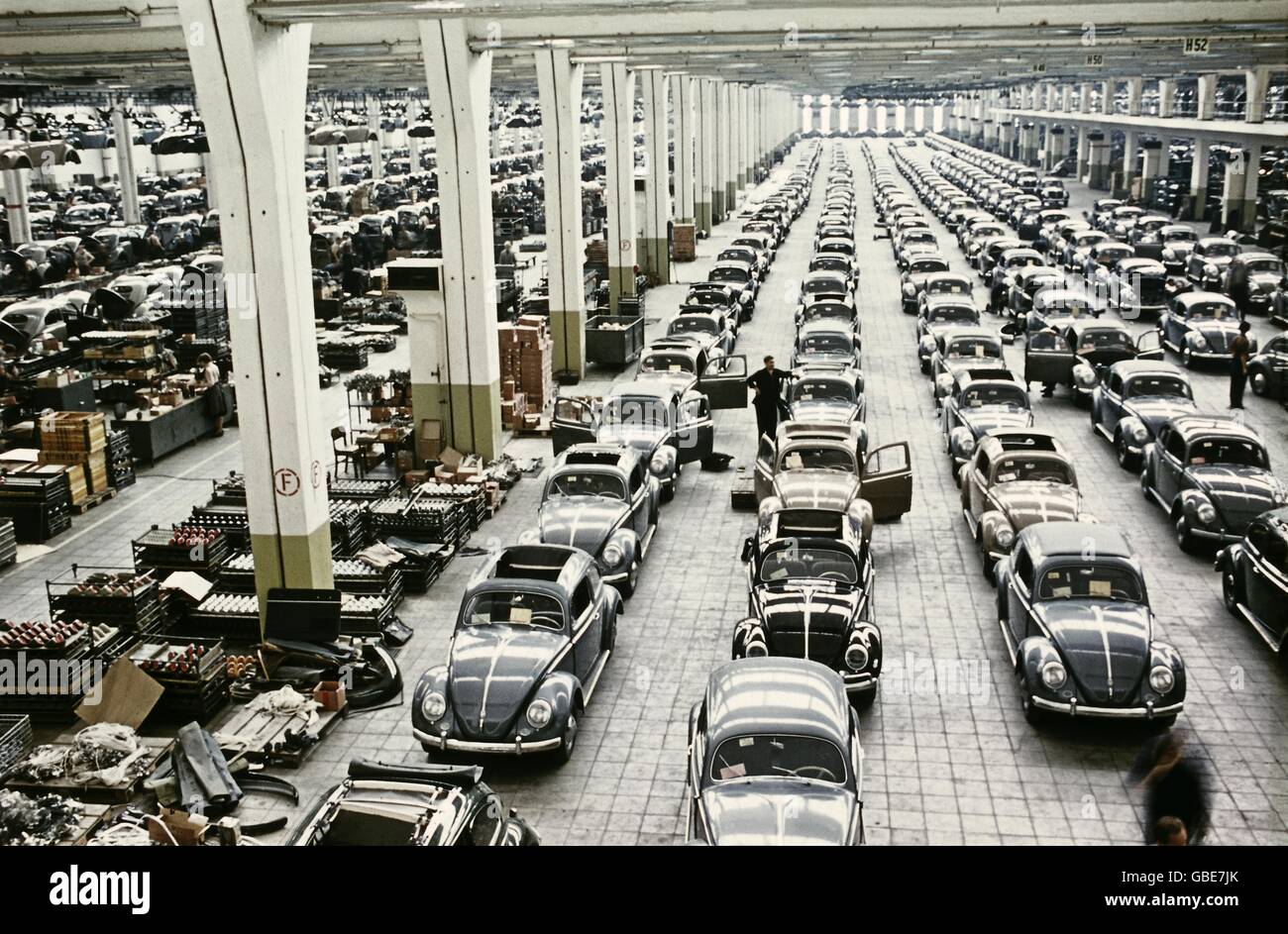 L'industrie, l'industrie automobile, l'usine de Volkswagen, à Wolfsburg