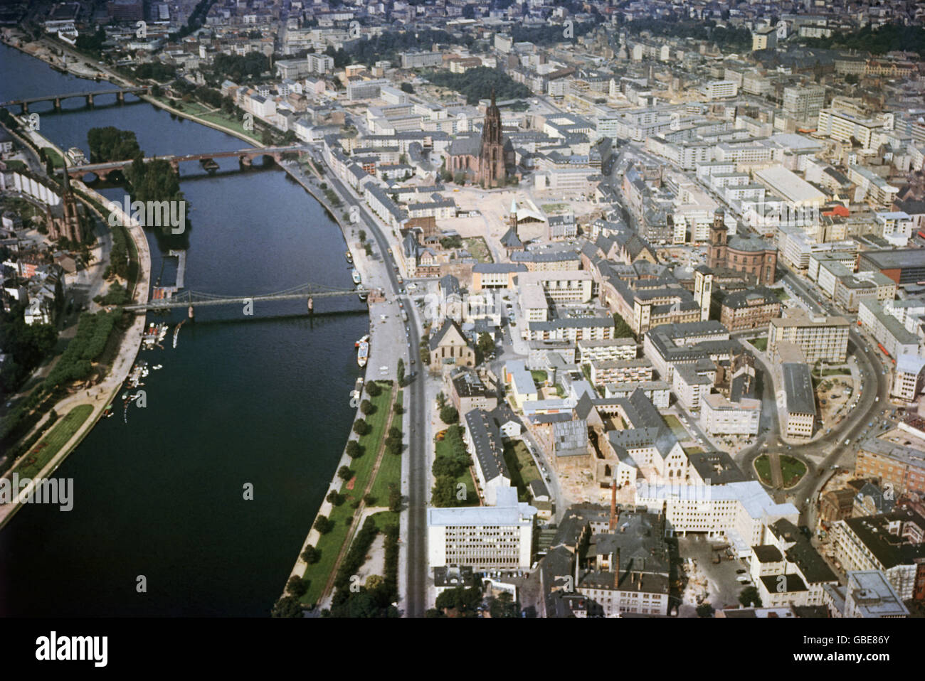 Géographie / Voyage, Allemagne, Francfort-sur-le-main, vue sur la ville, vers 1950, droits supplémentaires-Clearences-non disponible Banque D'Images