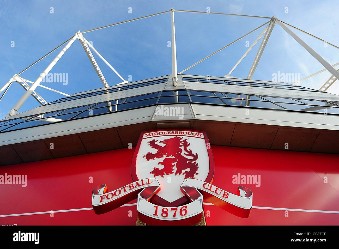 Soccer - Barclays Premier League - Middlesbrough / Wigan Athletic - Riverside Stadium.Vue générale sur le stade Riverside, qui abrite le club de football de Middlesbrough. Banque D'Images