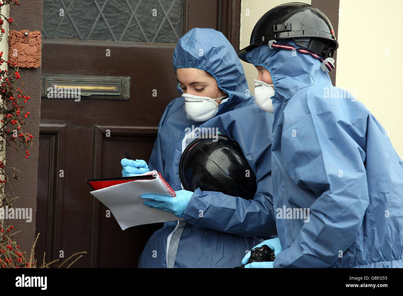 Femme meurt dans l'incendie de la chambre Banque D'Images