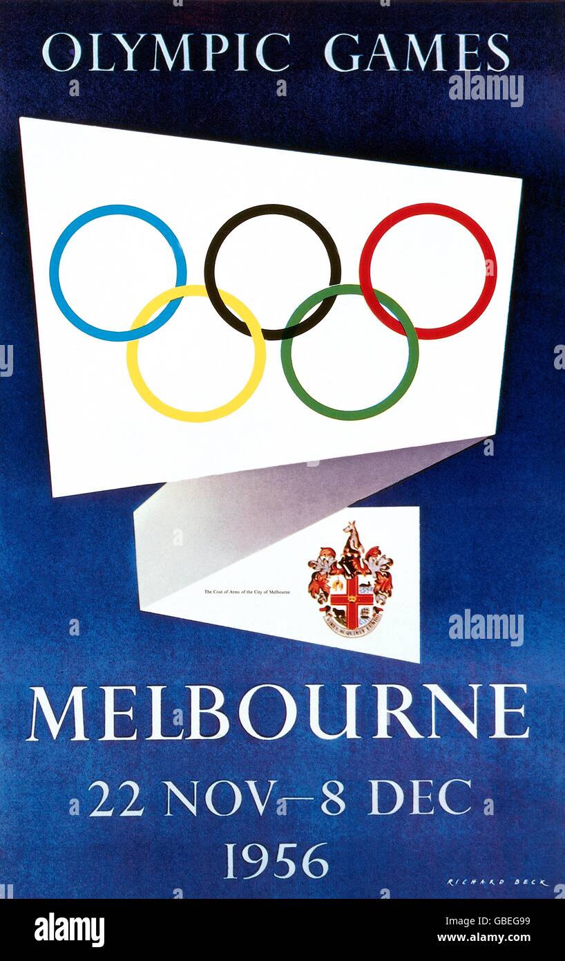 Ete 1956: Melbourne - Jeux Olympiques 1956 Australia canoe canoa sur carte