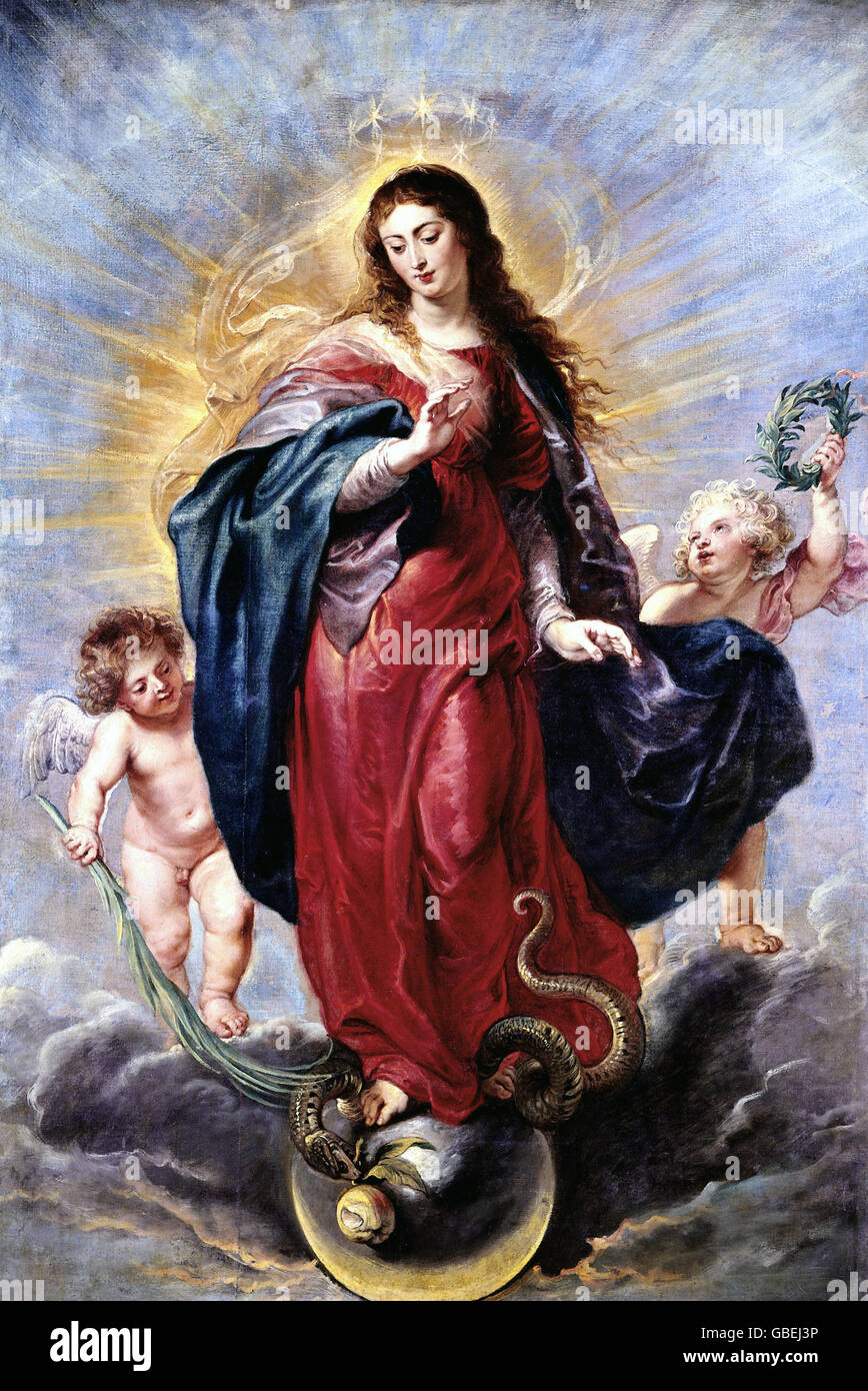 La Inmaculada Concepcion par Peter Paull Rubens, 1628-1629 Banque D'Images