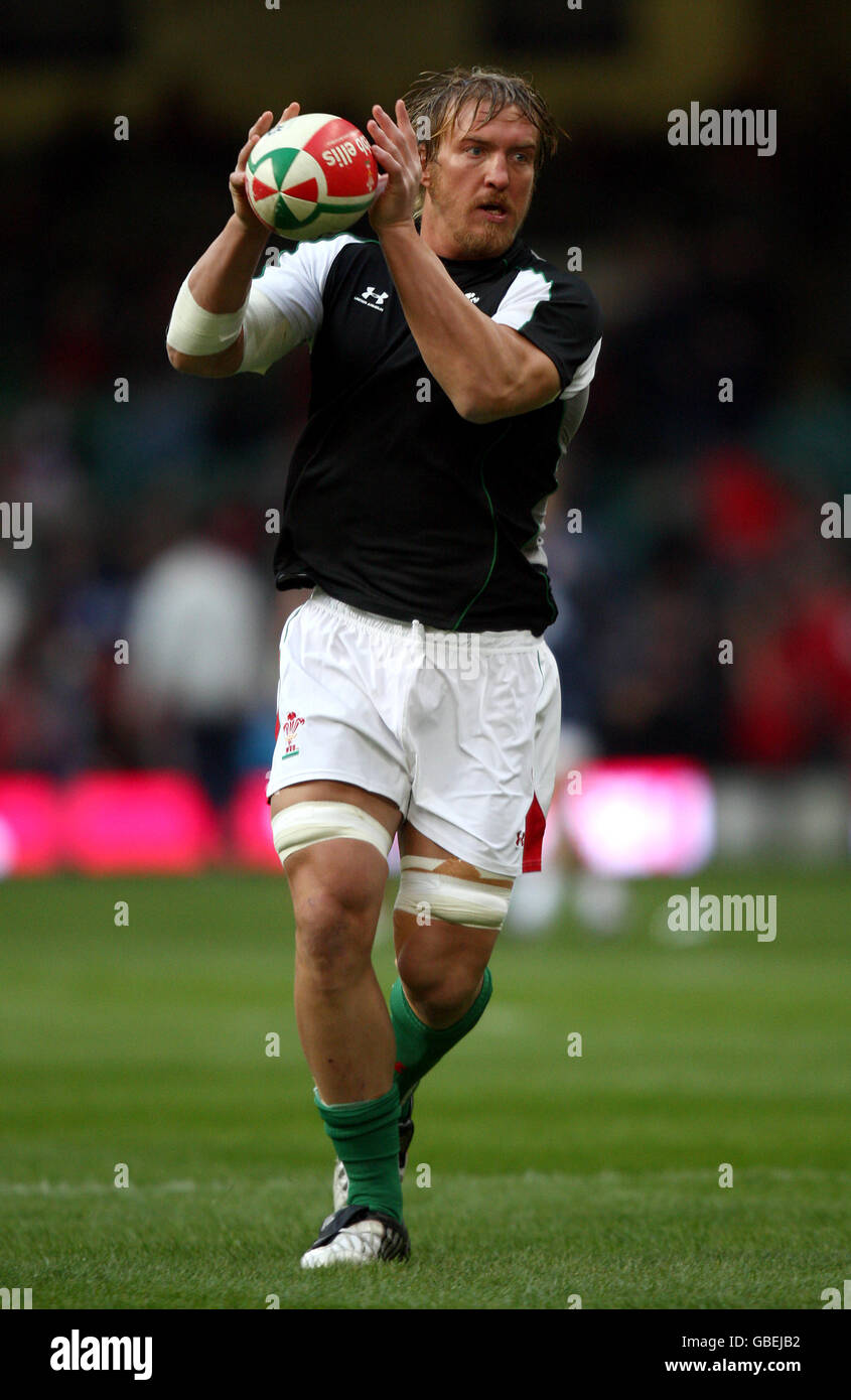 Rugby Union - Championnat RBS six Nations 2009 - pays de Galles / Angleterre - Stade du millénaire. Andy Powell, pays de Galles Banque D'Images
