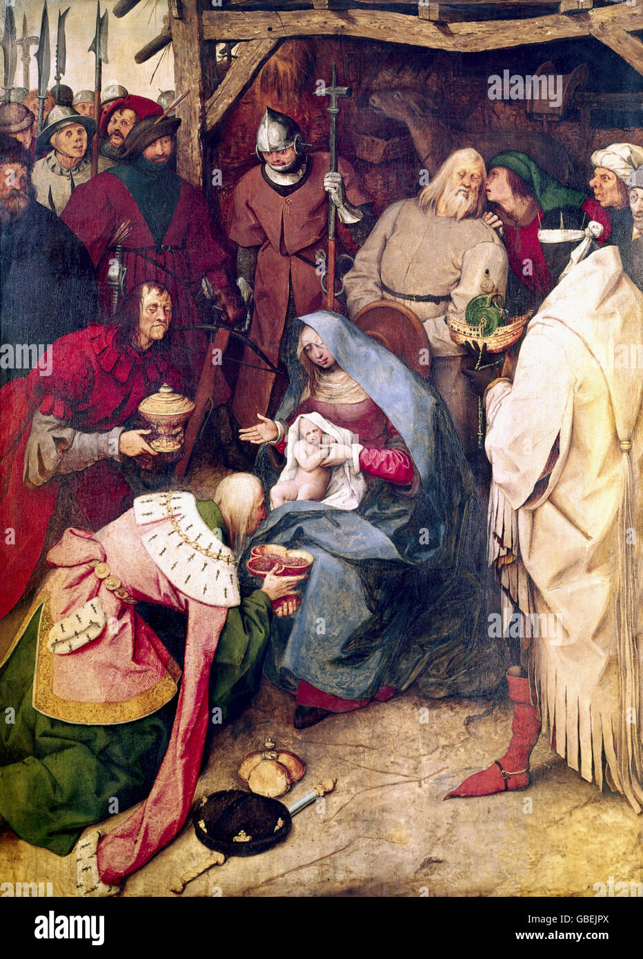 Adoration des Mages par Pieter Brueghel l'ancien Banque D'Images