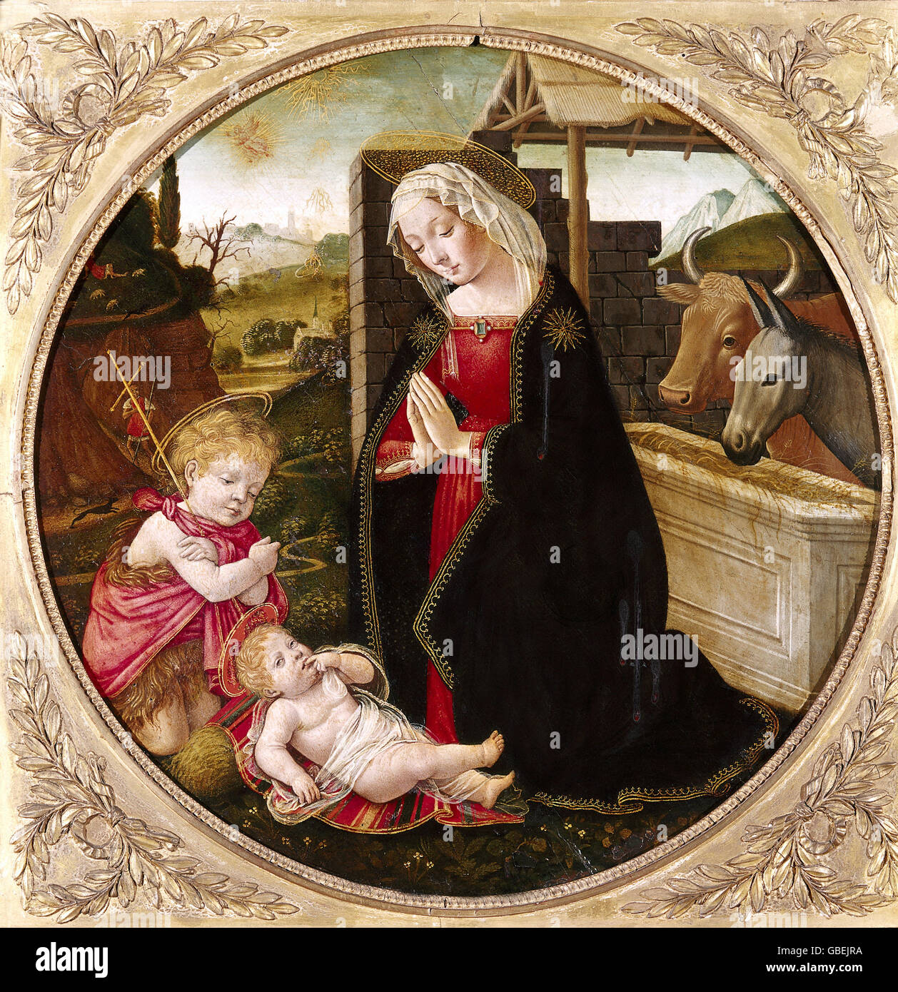 La Nativité par le maître de la moitié femelle-longueurs, vers 1530 - 1540 Banque D'Images