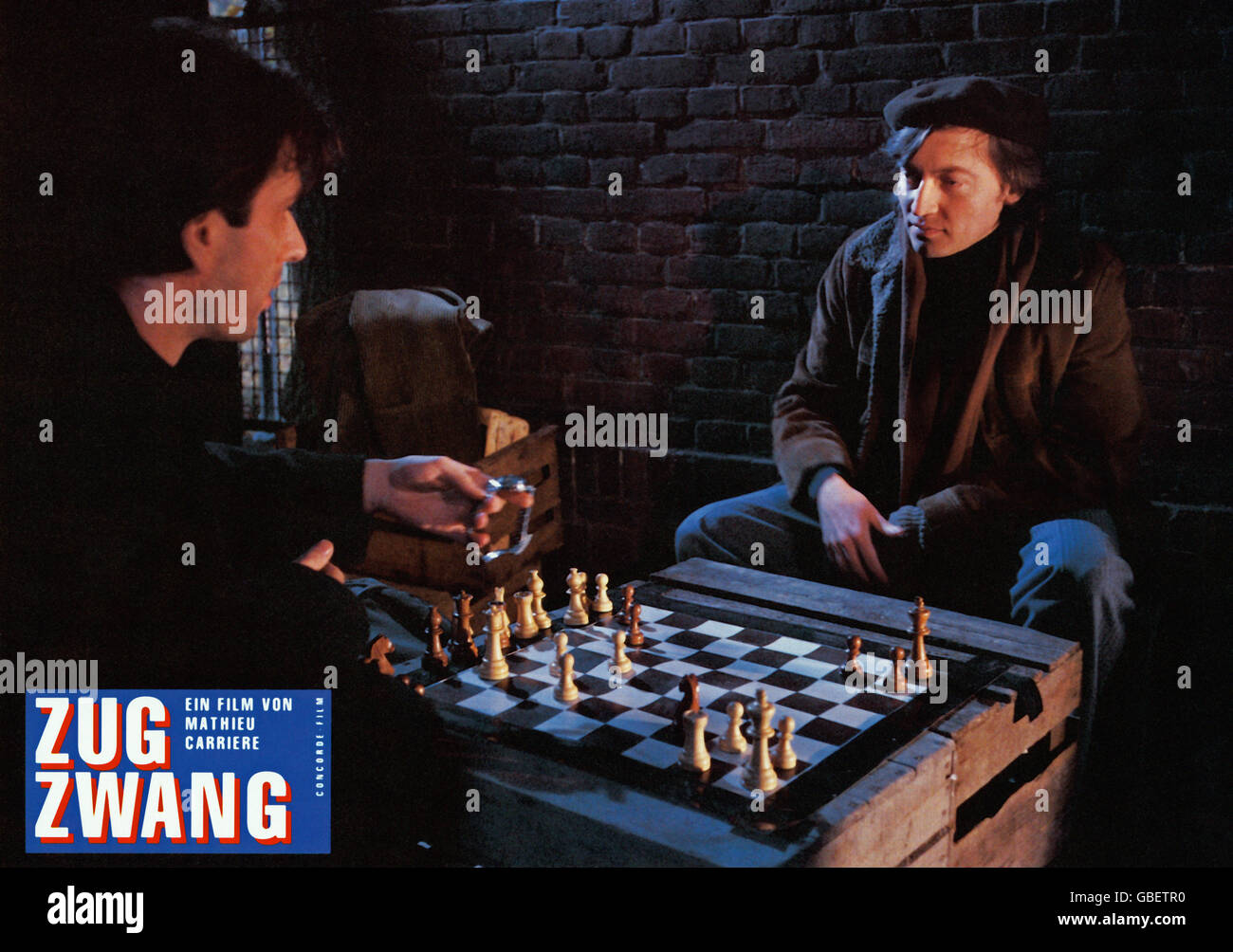 Zugzwang, alias : Fool's Mate, Deutschland 1989, Regie : Mathieu Carriere, acteurs : Michael Marwitz (liens), Anatoli Karpov Banque D'Images