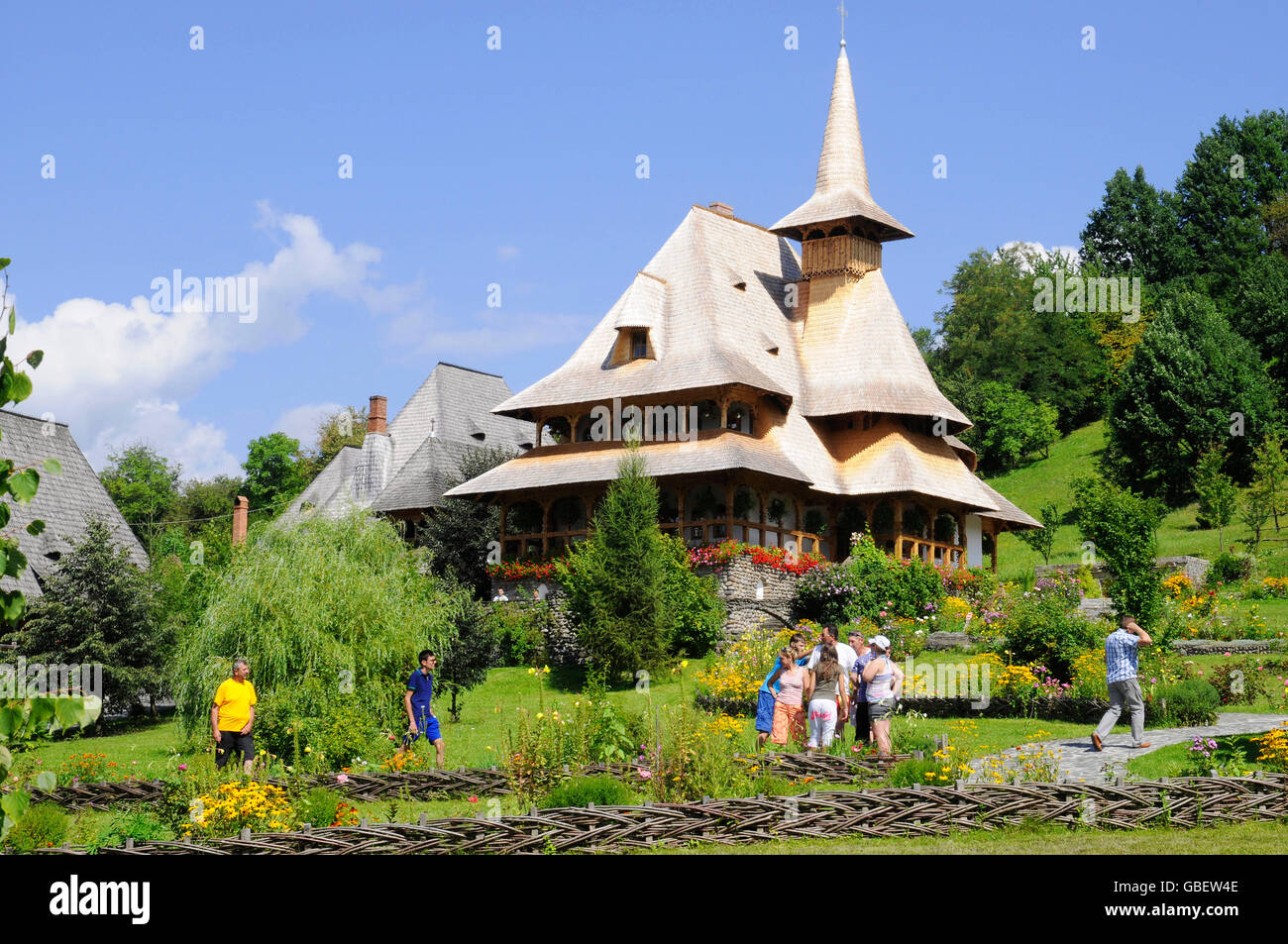 Barsana, monastère, Maramures, Roumanie Banque D'Images