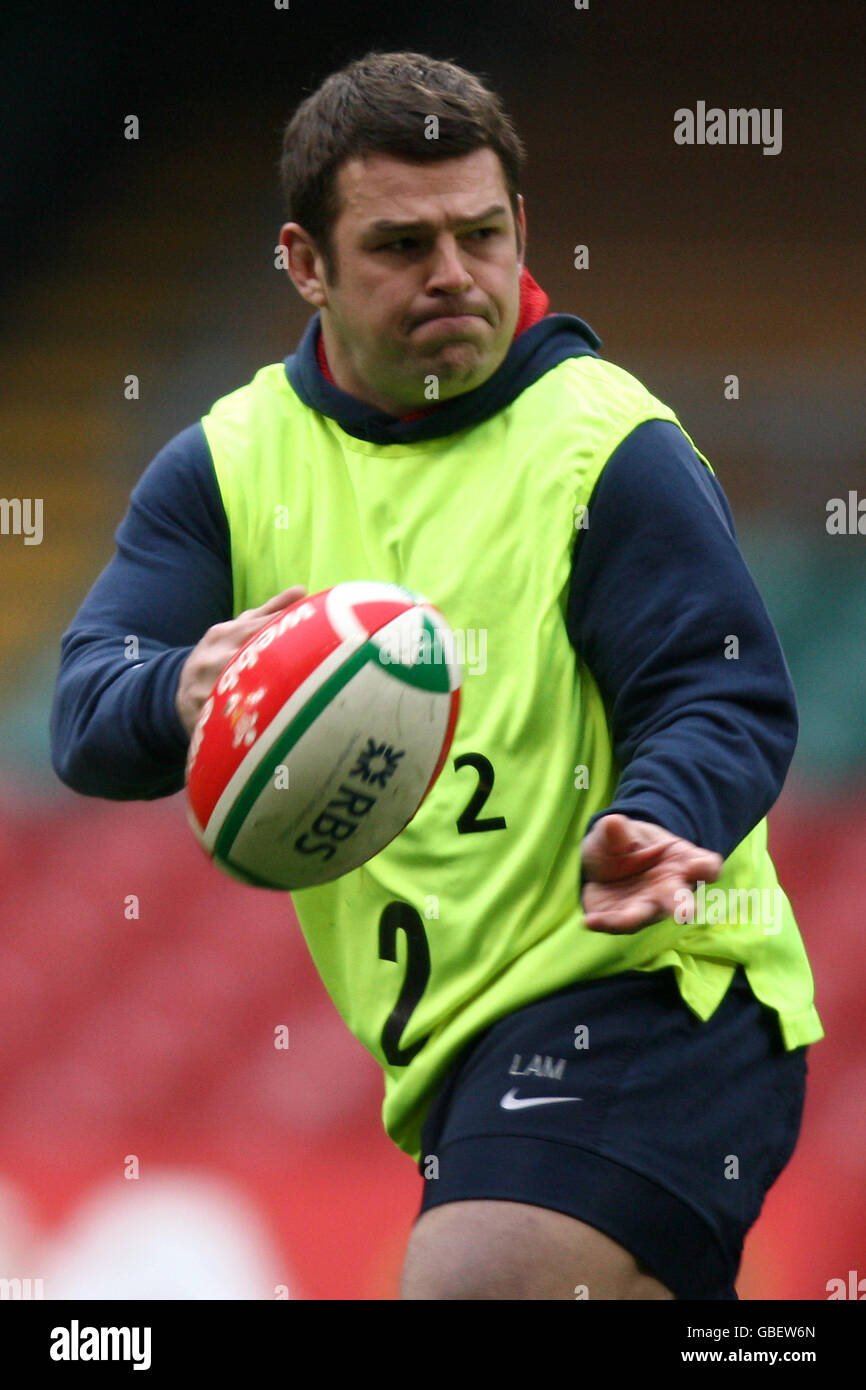 Rugby Union - France Session de formation - Millennium Stadium Banque D'Images
