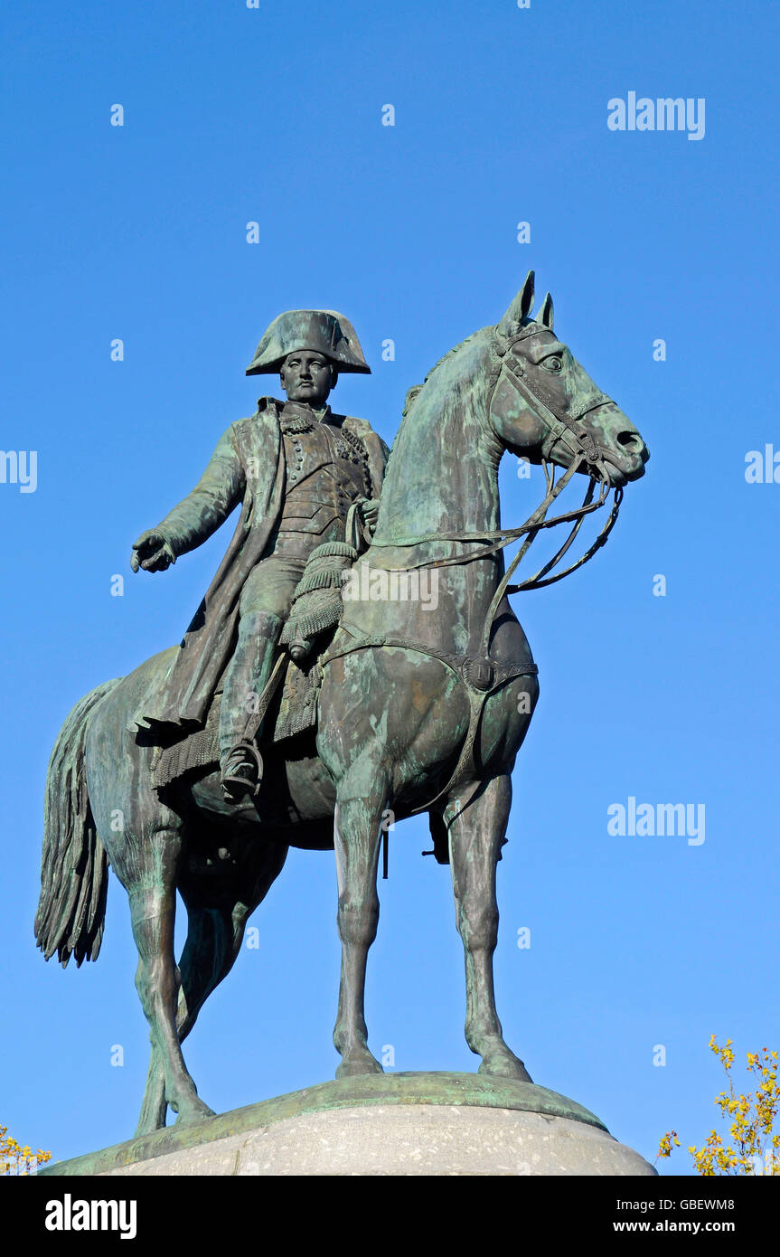 Statue équestre de Napoléon, Place Napoléon, La Roche-sur-Yon, Vendée, Pays de la Loire, France Banque D'Images