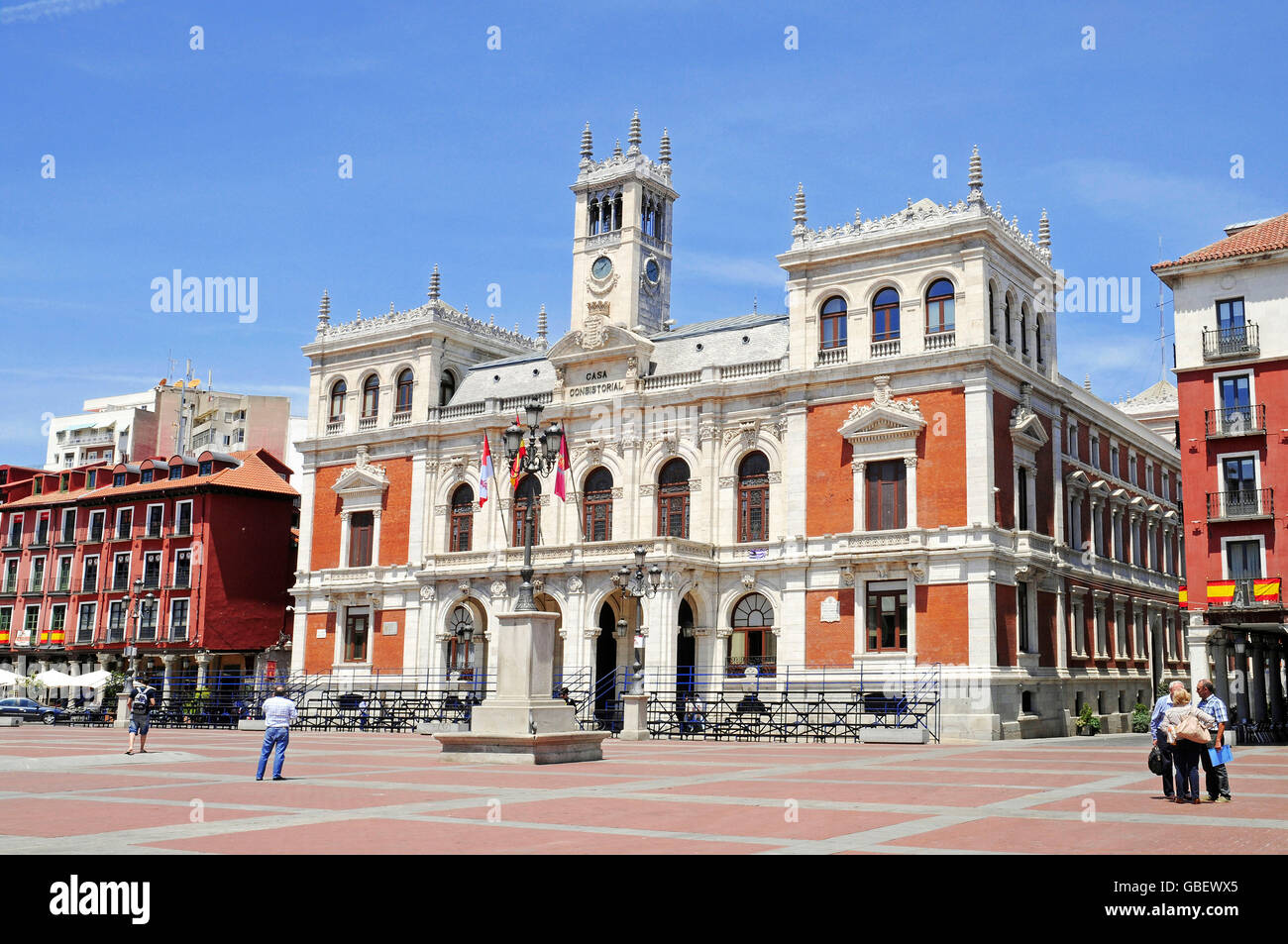Mairie, Place de l'hôtel de ville, de la Plaza Mayor, Valladolid, Castille et Leon, Espagne / Castilla y Leon Banque D'Images