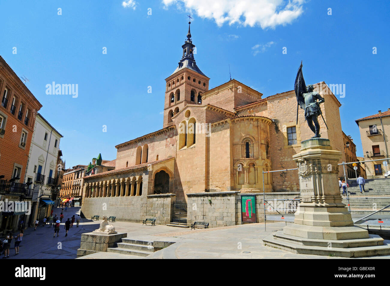 L'église San Martin, la Plaza San Martin, Ségovie, Castille et Leon, Espagne / Iglesia de San Martin, Castilla y Leon Banque D'Images