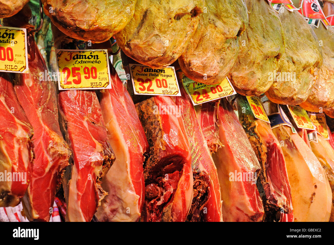Jambon espagnol, Madrid, Espagne Banque D'Images
