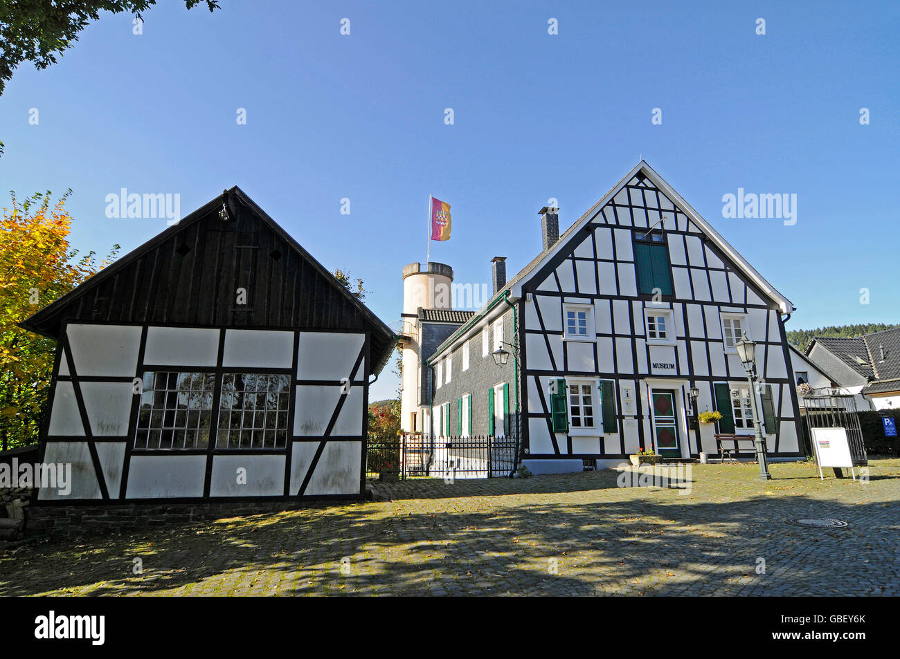 Musée local, informations touristiques, Bergneustadt, région du Bergisches Land, Rhénanie du Nord-Westphalie, Allemagne Banque D'Images