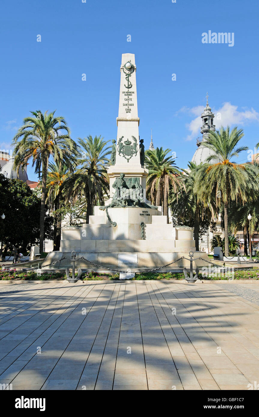 War Memorial, Carthagène, Région de Murcie, Espagne, Europe Banque D'Images