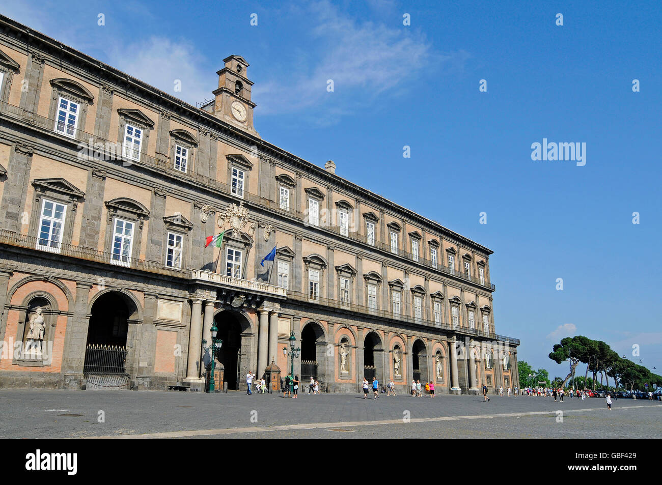 Le Palazzo Reale, le Palais Royal, le musée, la Piazza del Plebiscito, carré, Naples, Campanie, Italie Banque D'Images