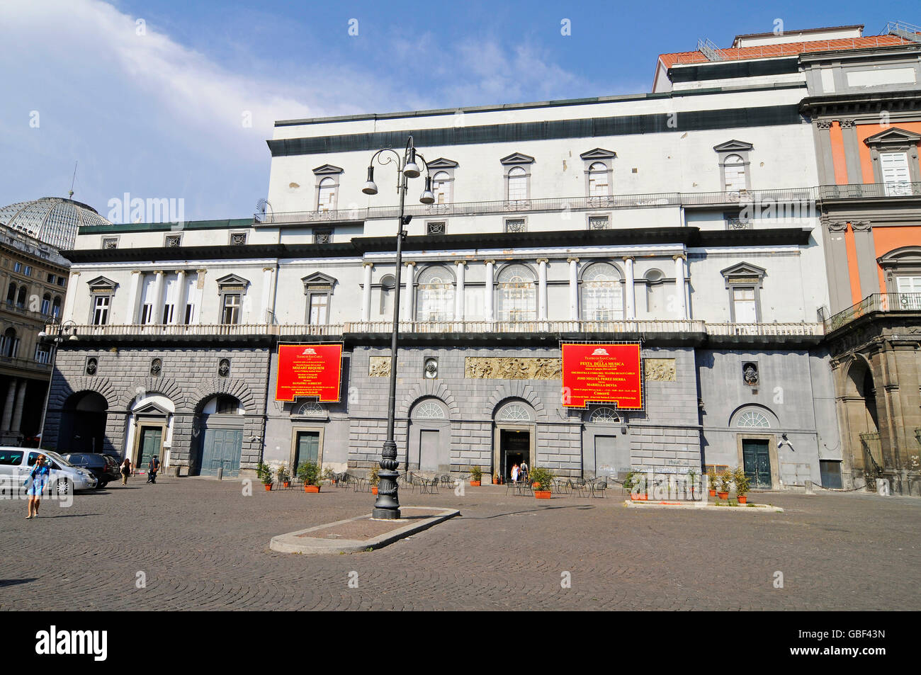 Le théâtre San Carlo, Théâtre, Naples, Campanie, Italie Banque D'Images