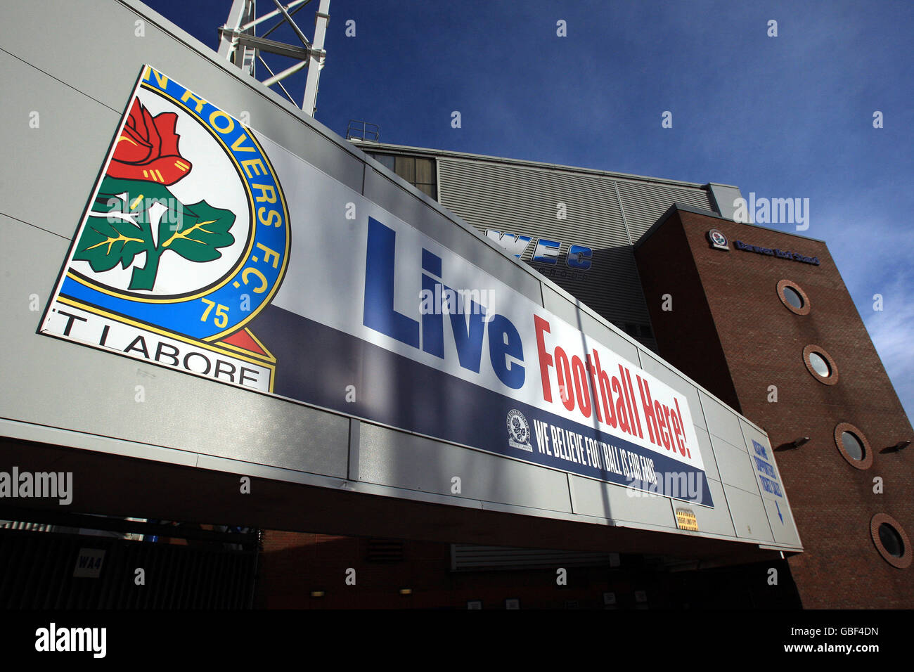 Soccer - Barclays Premier League - Blackburn Rovers - Ewood Park. Ewood Park, stade du club de football Blackburn Rovers Banque D'Images