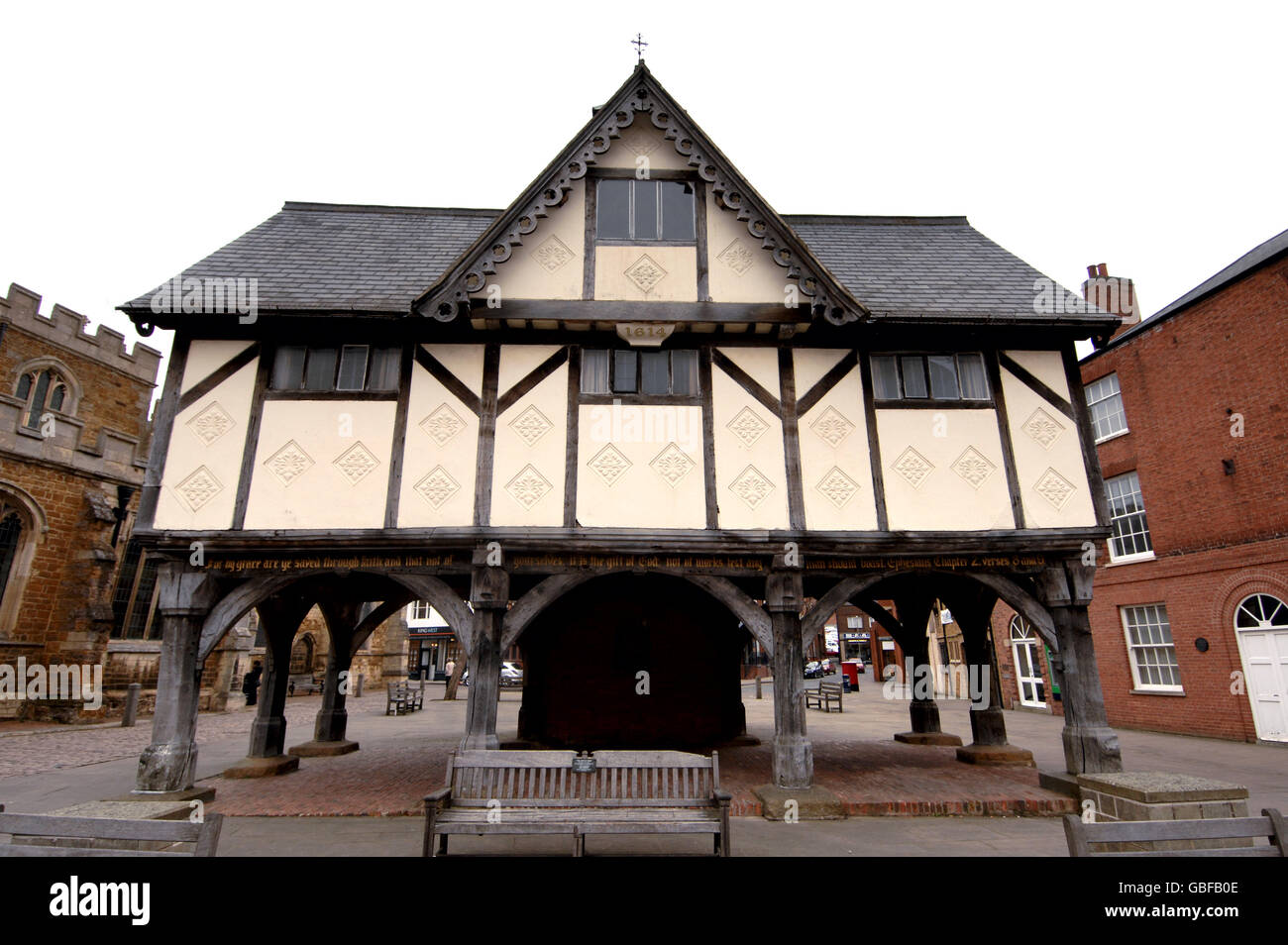 Stock général - Grammar School - Market Harborough.Vue générale de l'ancienne école de Grammar à Market Harborough, Leicestershire Banque D'Images