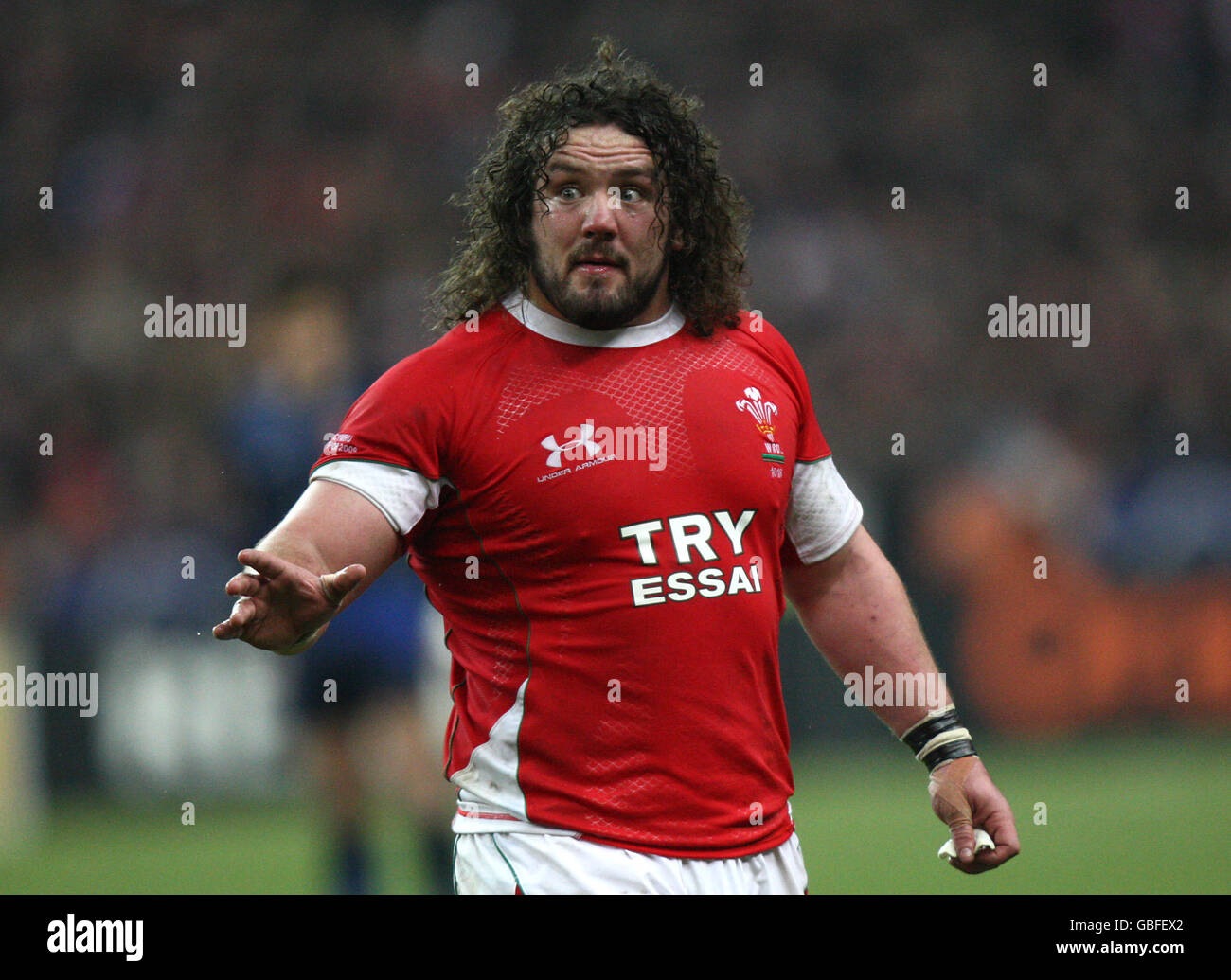 Rugby Union - Championnat RBS six Nations 2009 - France / pays de Galles - Stade de France. Adam Rhys Jones, pays de Galles Banque D'Images