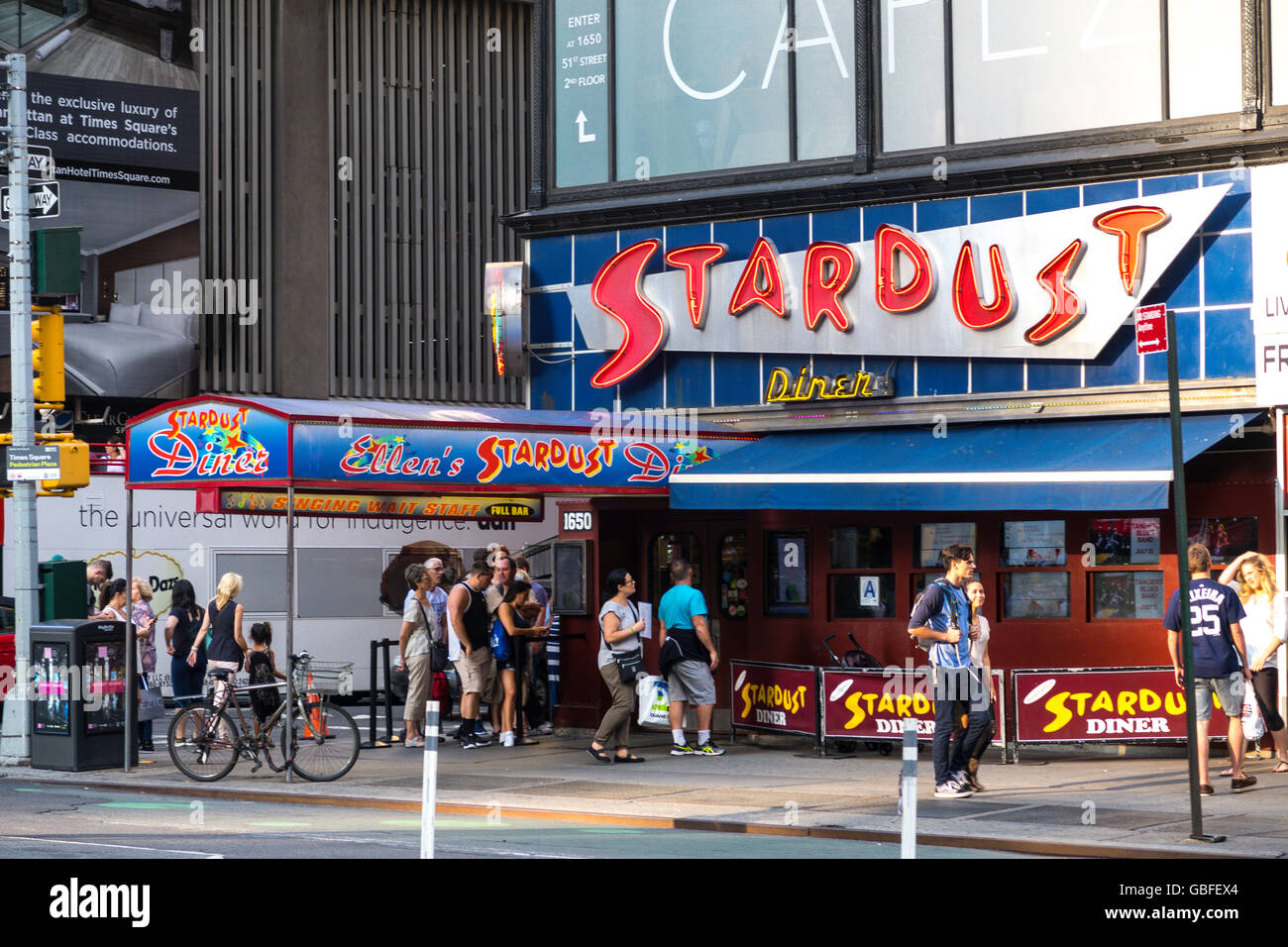 Stardust Diner Néon, Times Square, New York, USA Banque D'Images