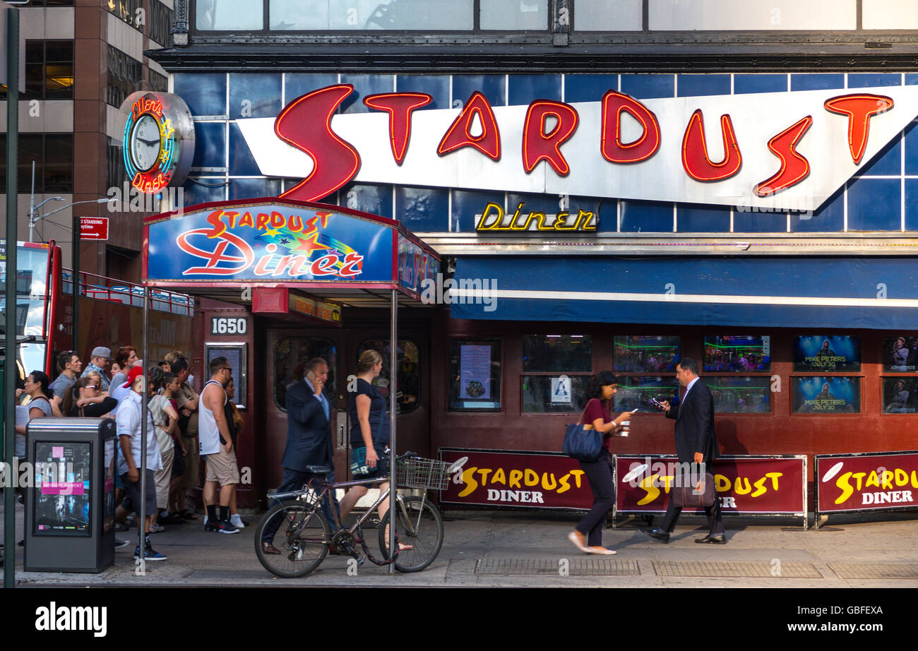 Stardust Diner Façade, Times Square, New York, USA Banque D'Images