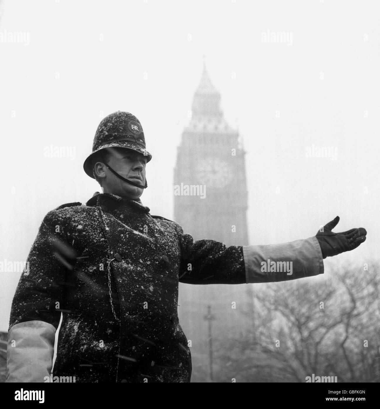 La Loi et l'ordre - Police - Contrôle du Trafic Aérien - Londres - 1962 Banque D'Images