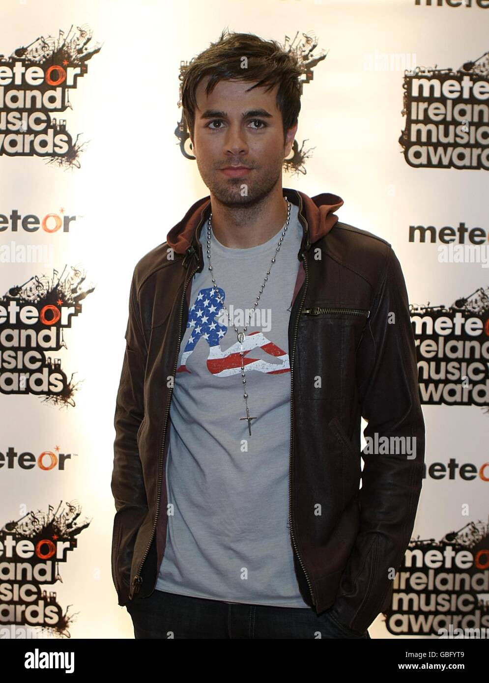 Enrique Iglesias au Meteor Ireland Music Awards 2009, au RDS, Dublin, Irlande. Banque D'Images