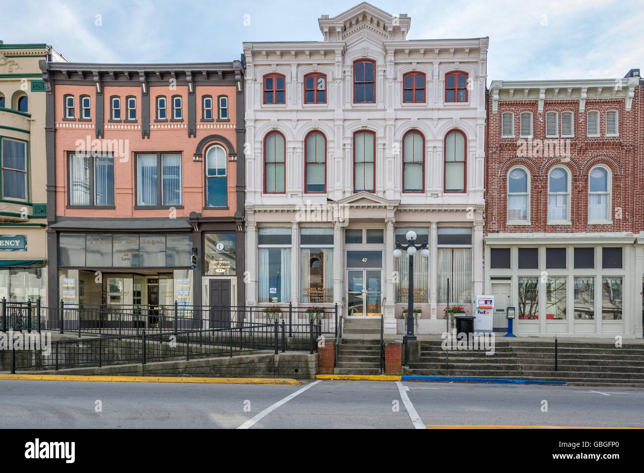 Charmant, le centre-ville historique de Winchester Kentucky avec son architecture remarquable sur la rue principale du centre-ville Banque D'Images