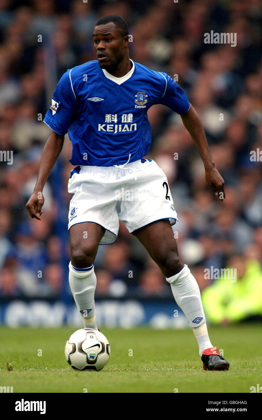 Soccer - FA Barclaycard Premiership - Everton contre Bolton Wanderers. Alex Nyarko, Everton Banque D'Images