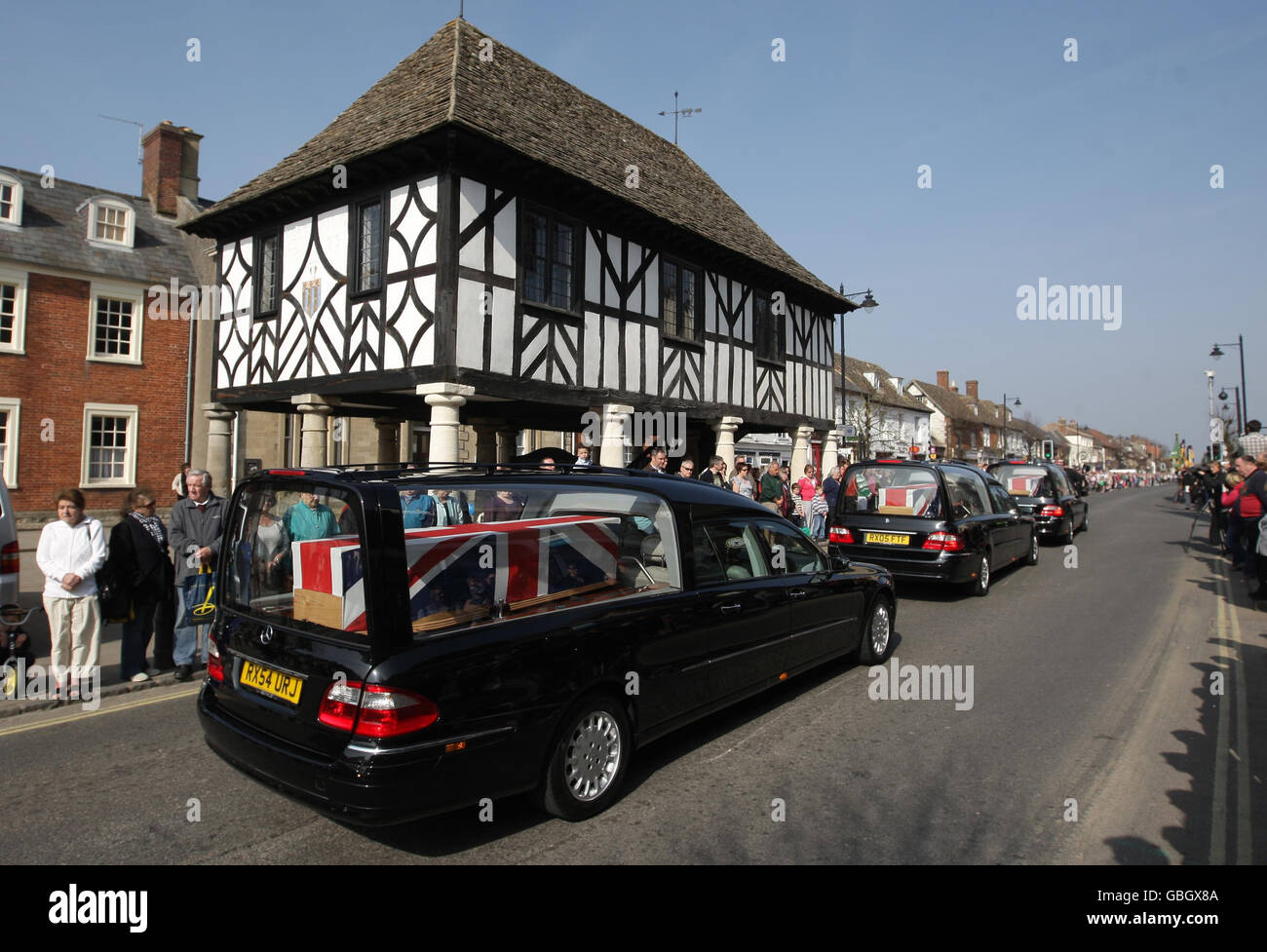 Lyneham RAF au rapatriement Banque D'Images