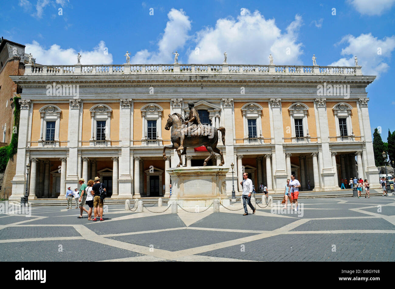 Musei Capitolini, Musées du Capitole, le musée, la Piazza del Campidoglio, square, Rome, Latium, Italie Banque D'Images