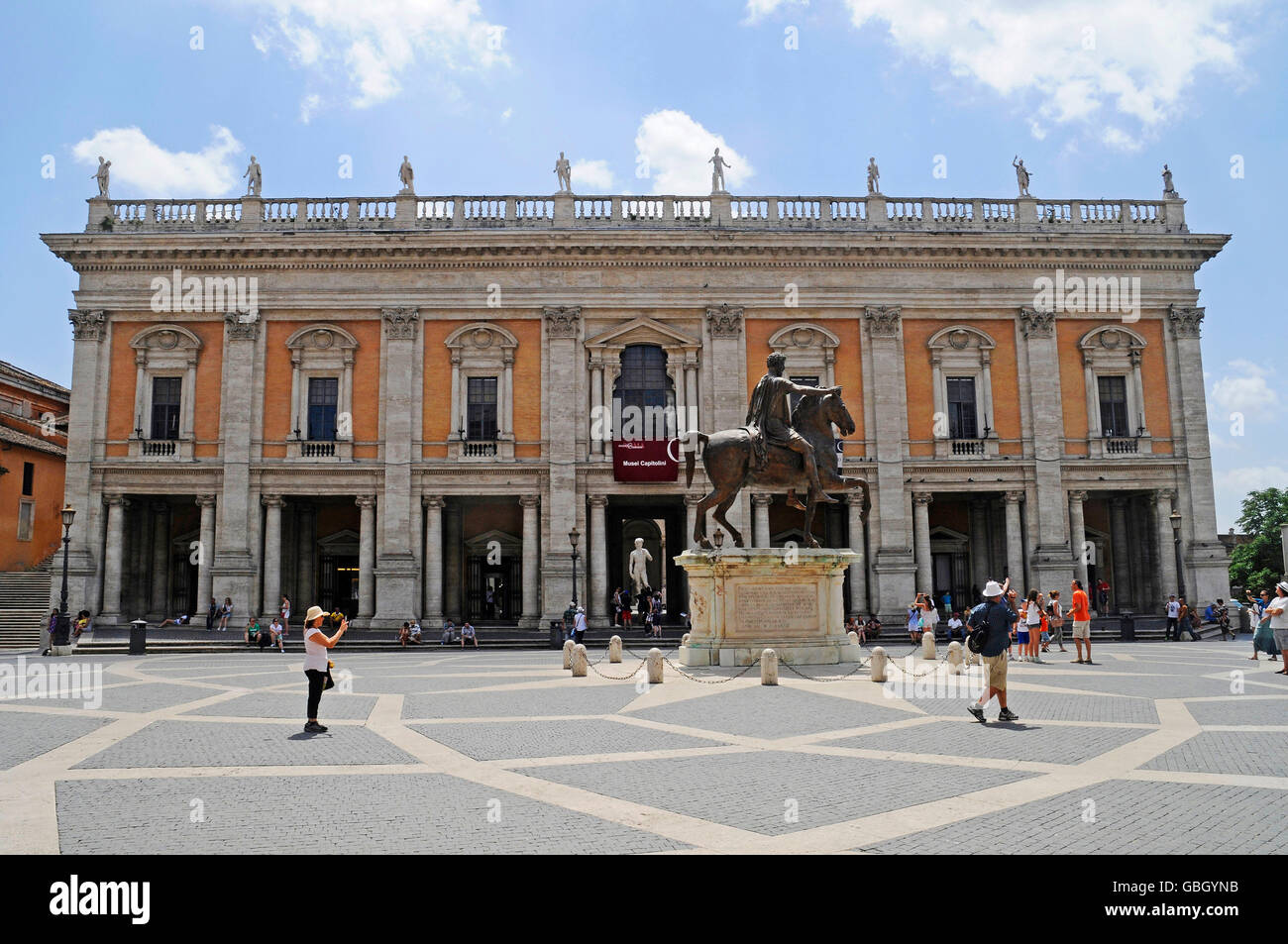 Musei Capitolini, Musées du Capitole, le musée, la Piazza del Campidoglio, square, Rome, Latium, Italie Banque D'Images