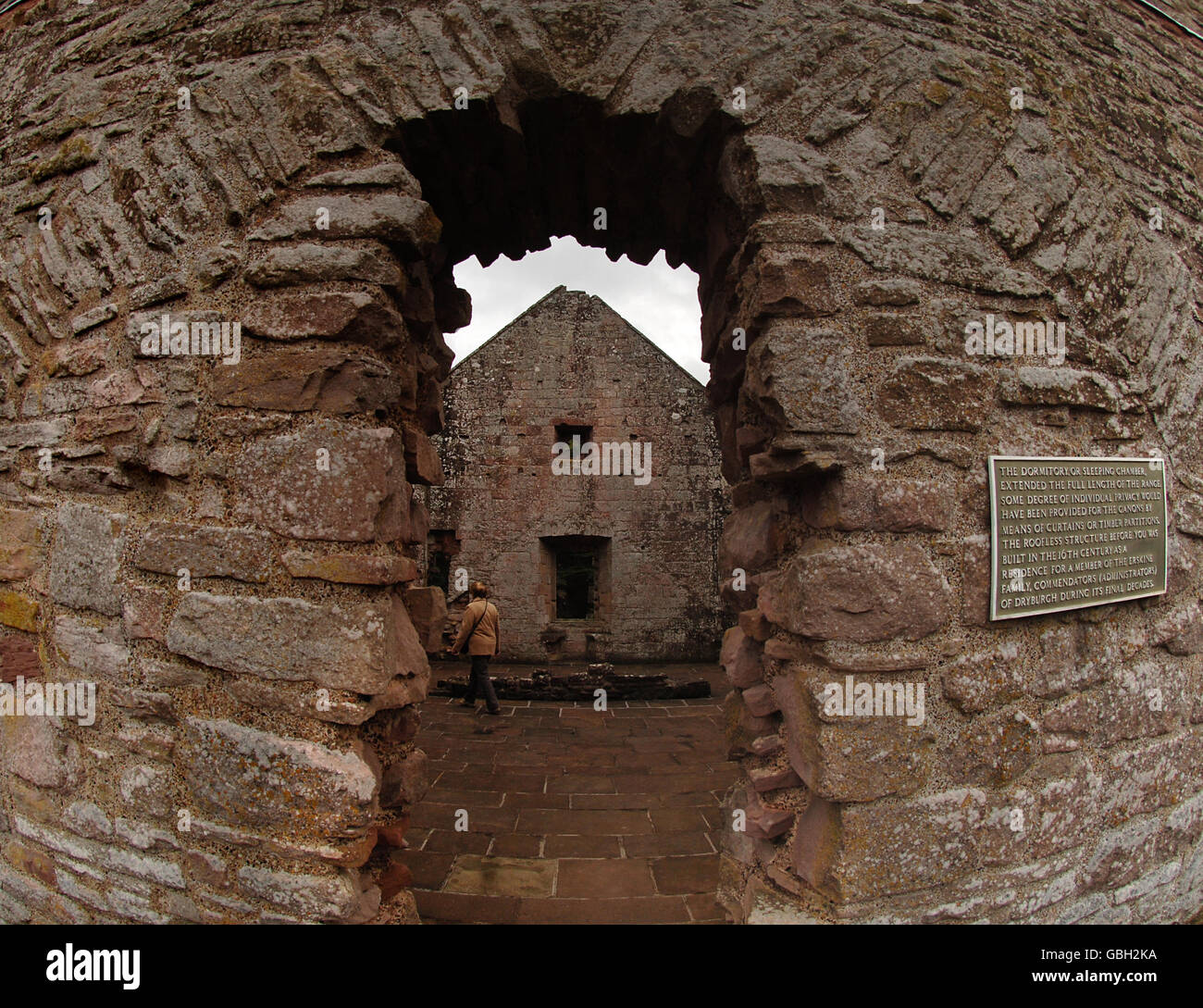 Stock général - frontières écossaises - Mars 2009. Vue générale sur les ruines de l'abbaye de Dryburgh Banque D'Images