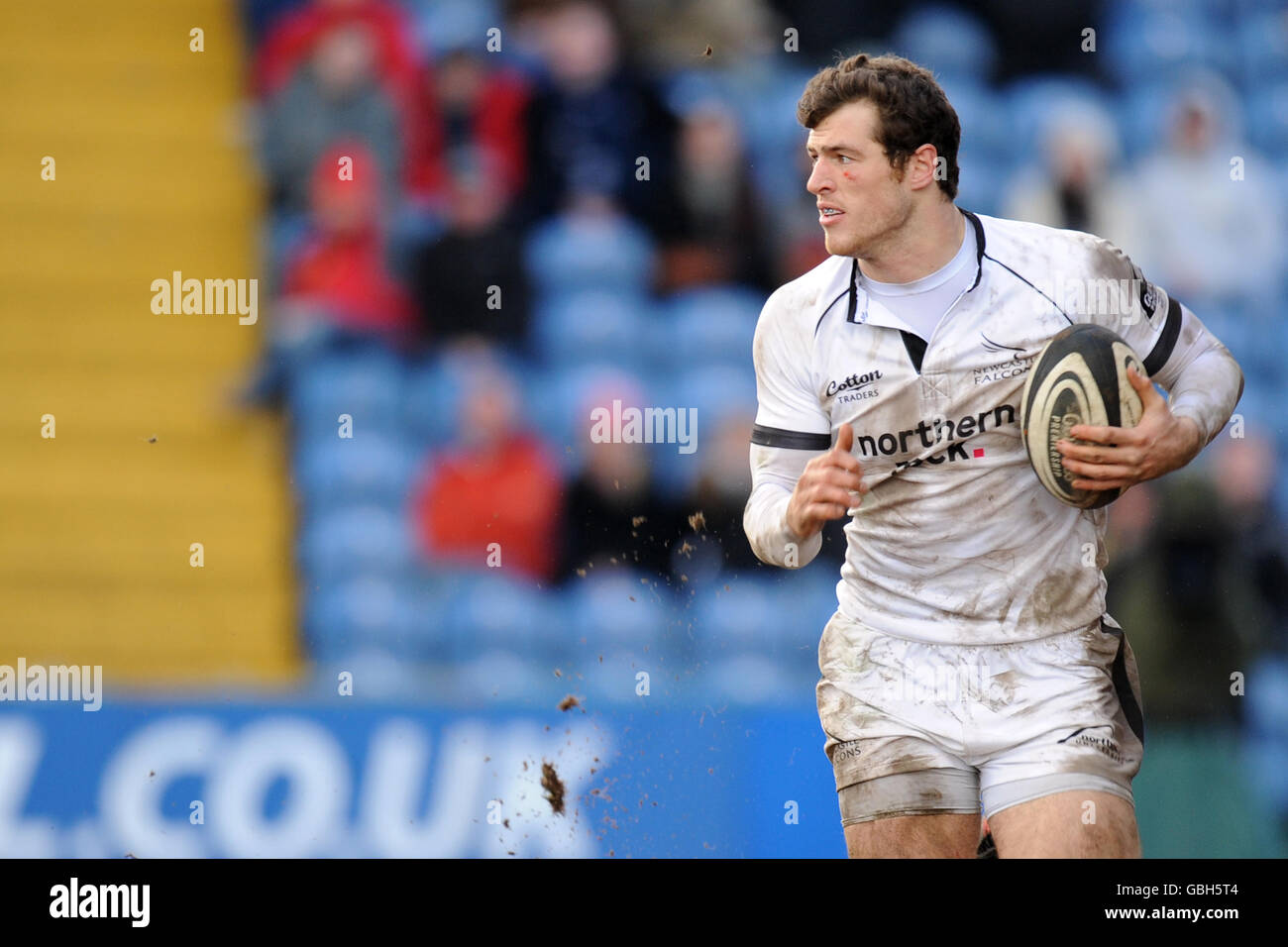 Rugby Union - Guinness Premiership - sale Sharks / Newcastle Falcons - Edgeley Park. Tim visser, Newcastle Falcons Banque D'Images